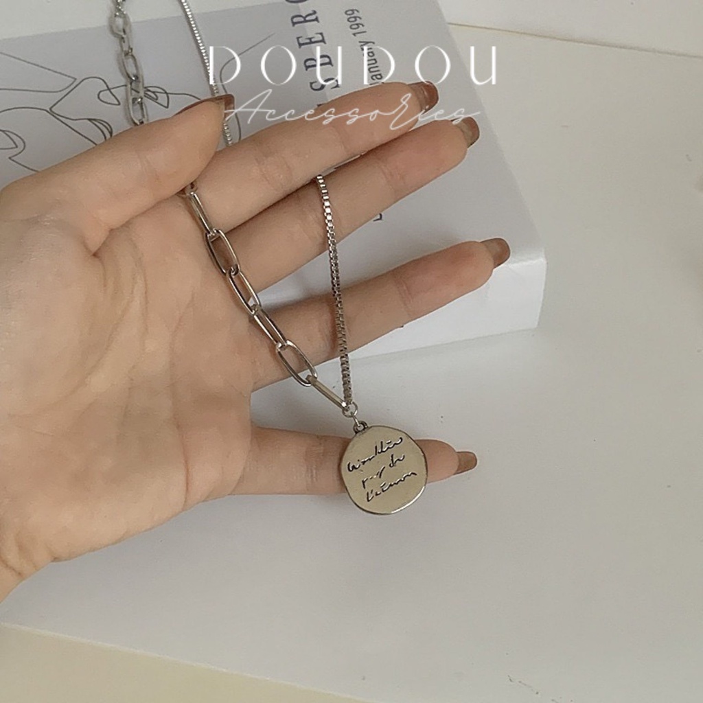 Dây chuyền nữ đẹp Doudou Dây chuyền nữ không gỉ chất liệu hợp kim phong cách Âu Mỹ retro cổ điển thời trang XL005