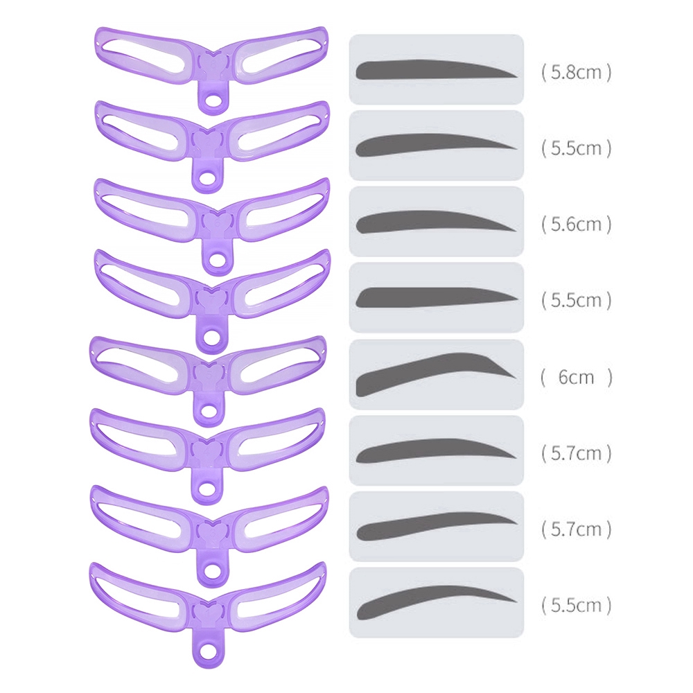 [Hàng mới về] Set 8 khuôn kẻ mày tự nhiên hợp thời trang