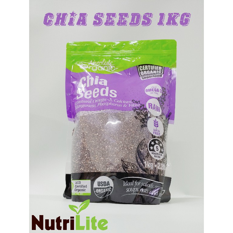 Hạt chia Seeds Úc Absolute Organic 1KG