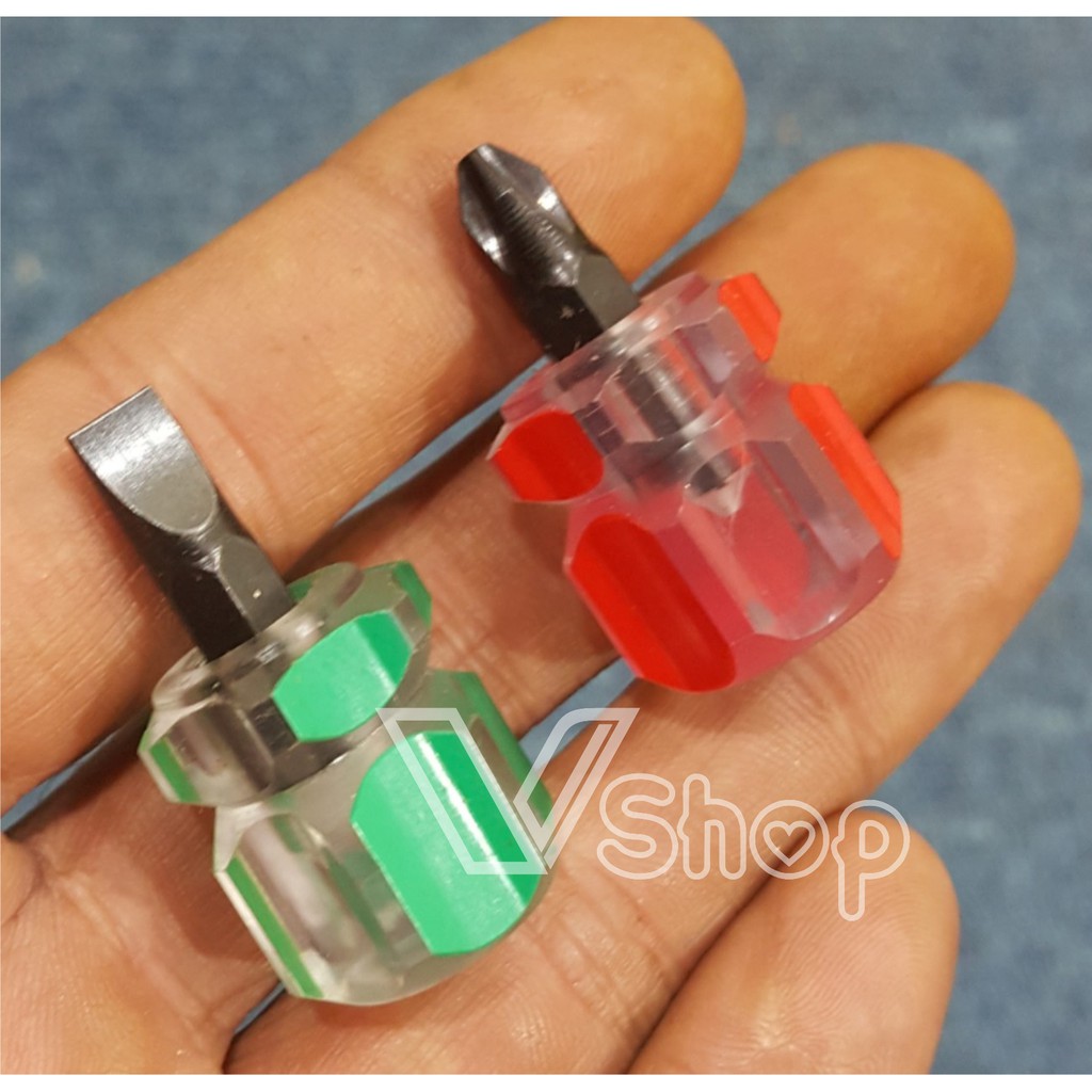 Tua vít lùn, dụng cụ mở vít, nhỏ gọn. bộ, 2 cái