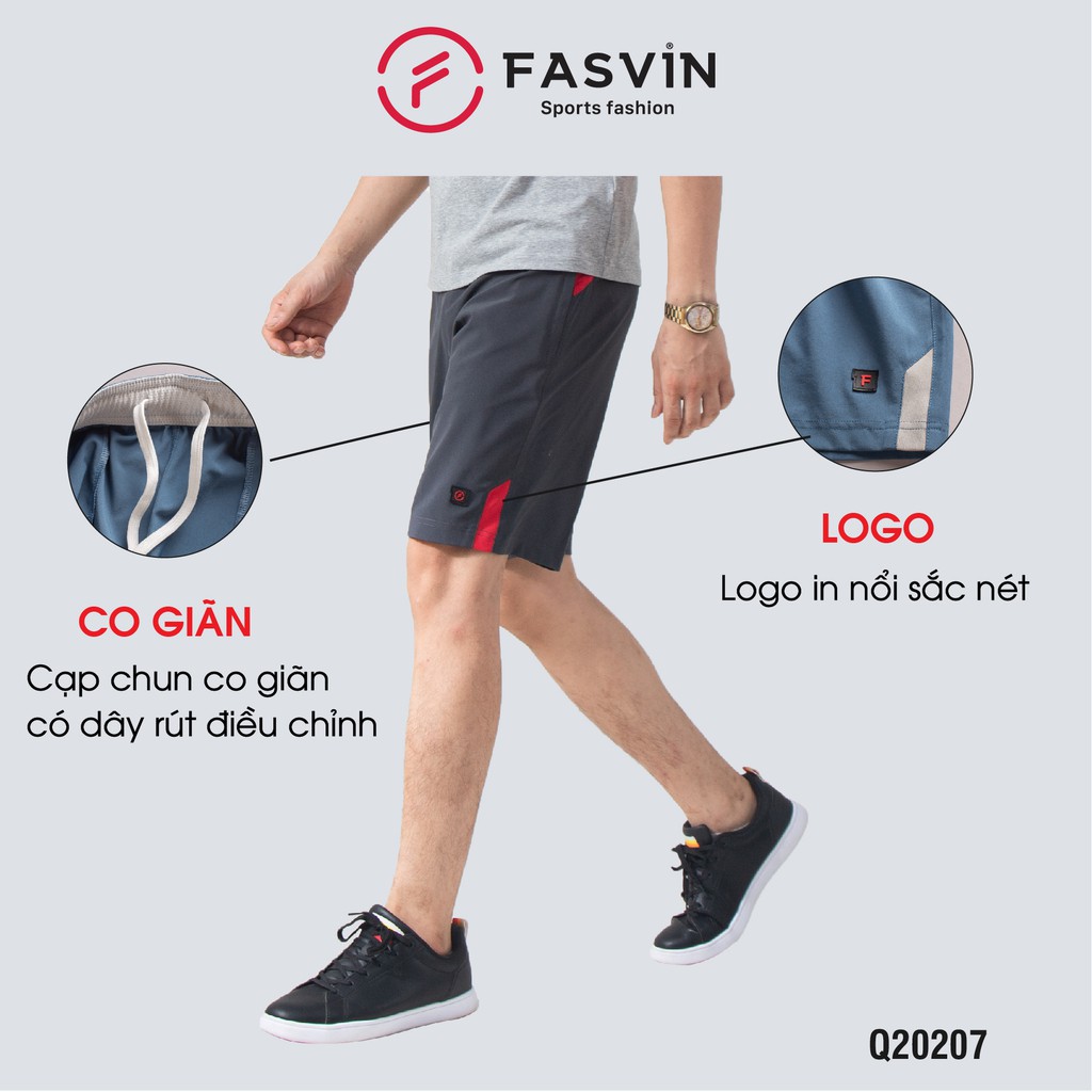 Quần đùi thể thao nam cao cấp Fasvin Q20207.2.HN chất gió chun đẹp, mềm, mát, co giãn thoải mái | BigBuy360 - bigbuy360.vn