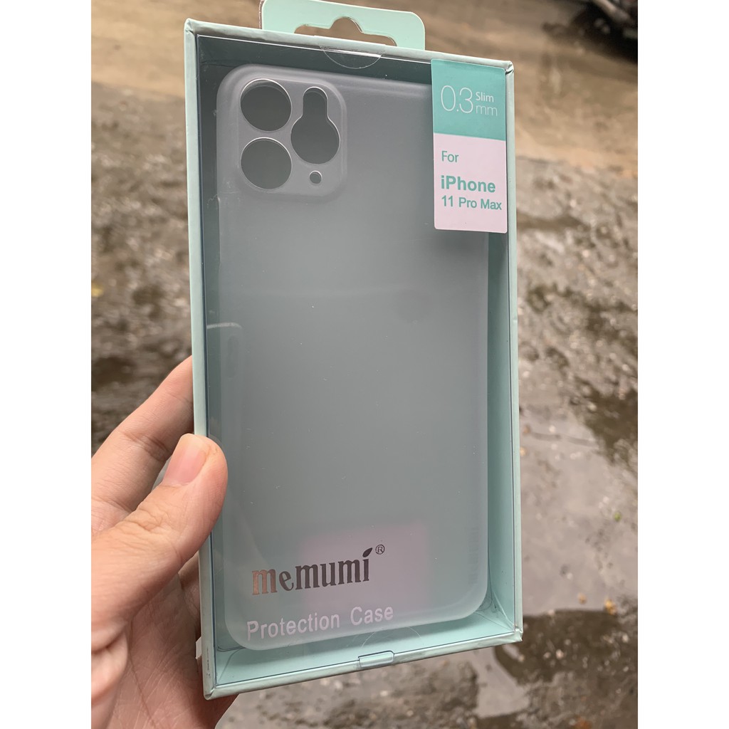Ốp lụa chính hãng Memumi siêu mỏng 0.3mm cho Iphone 11 Promax/12 Promax