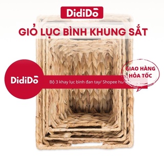 Giỏ lục bình khung sắt size L - 44cm