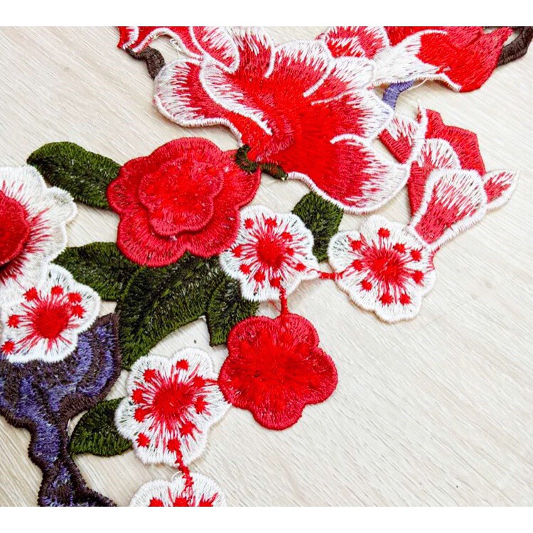[GIÁ HỦY DIỆT HÌNH THẬT] HOA THÊU MAY ÁO DÀI KIỂU HOA THÊU NỔI 3D CAO CẤP T1928