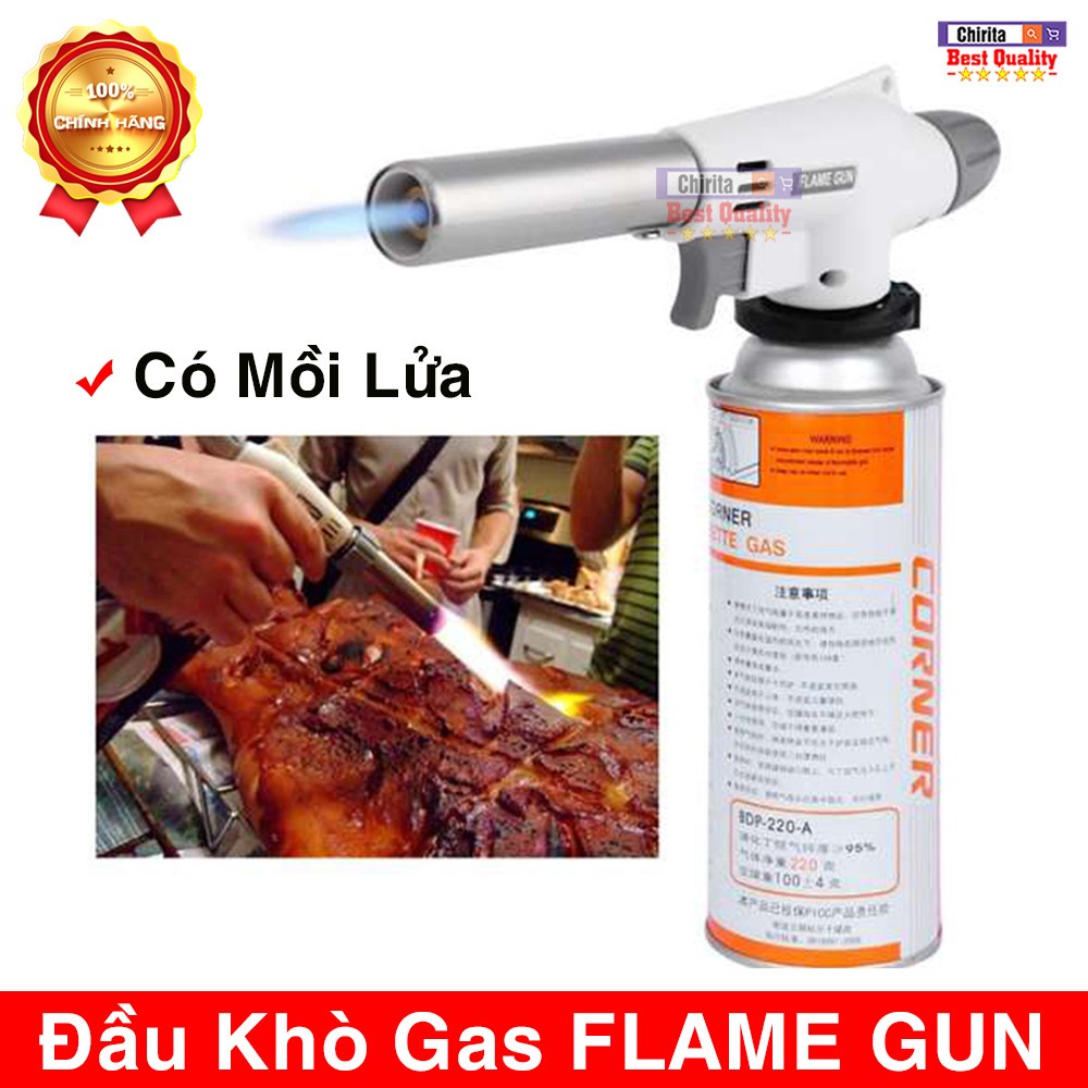 Đèn Khò Ga Đánh Lửa Tự Động Dùng Cho Bình Ga Mini Chất Liệu Đồng Và Thép Không Gỉ Chịu Nhiệt