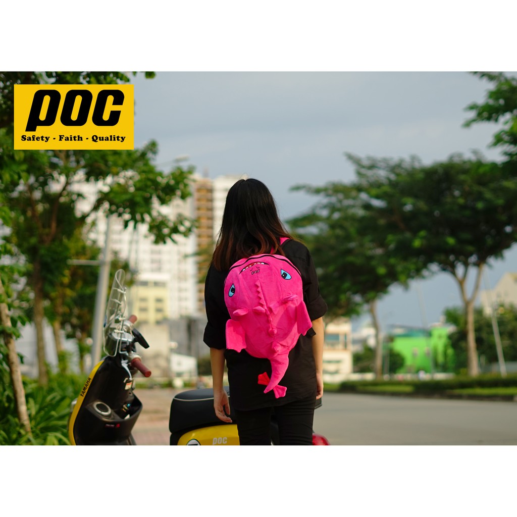 Balo rồng răng xún màu Hồng Kute đáng yêu