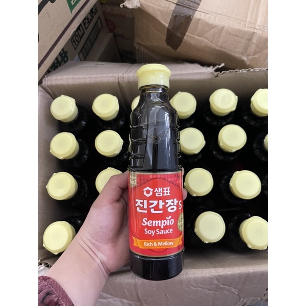 Xì Dầu Chấm Hàn Quốc 500ml, Nước Tương Hàn Quốc SEMPIO Số 1 HÀN QUỐC 500ml