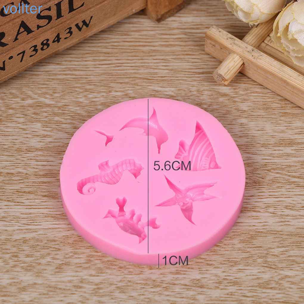 Khuôn silicon làm bánh đa năng tạo động vật dưới biển độc đáo