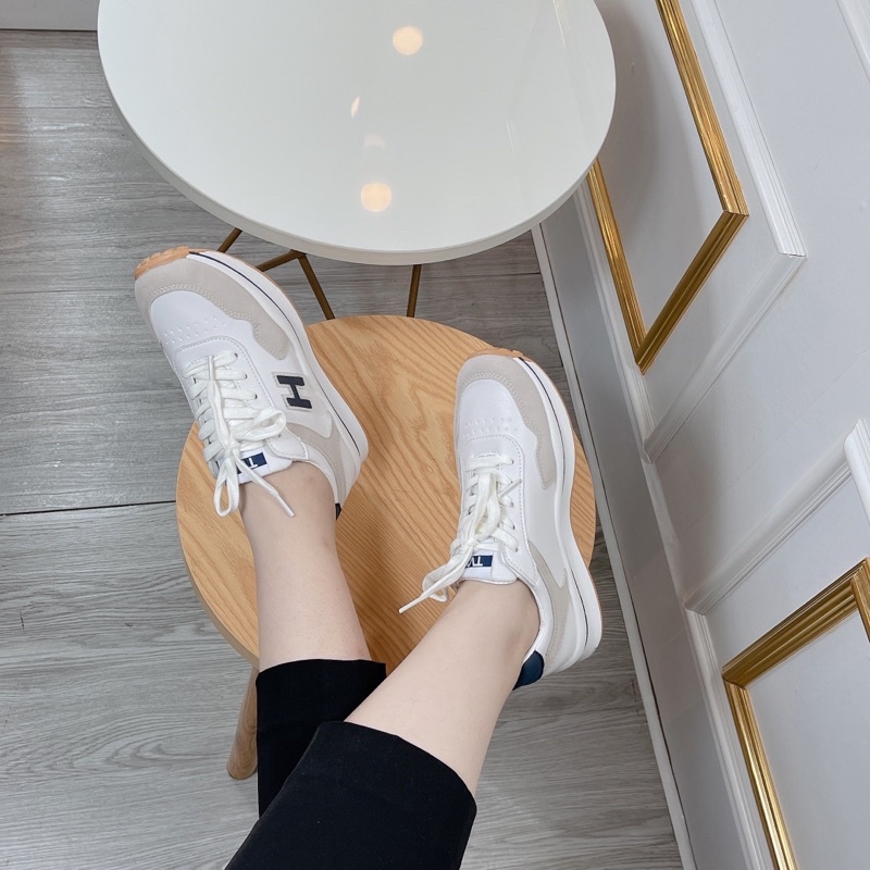 Giày thể thao nữ mẫu mới 2021 da pu cao cấp tăng chiều cao 4cm