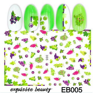 Sticker nail , dán móng tay hình quả - mã EB