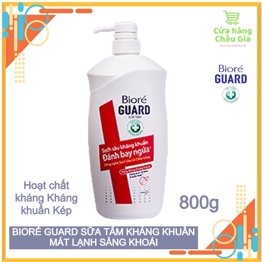 COMBO 2 CHAI SỮA TẮM BIORE GUARD 800ML.