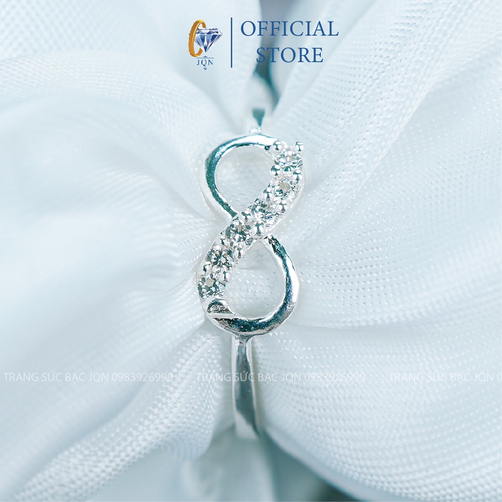 Nhẫn Bạc Ta JQN Nhẫn Nữ Đính Đá Vô Cực N60