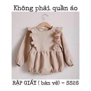 Rập giấy_ ss26_ rập romper dài tay