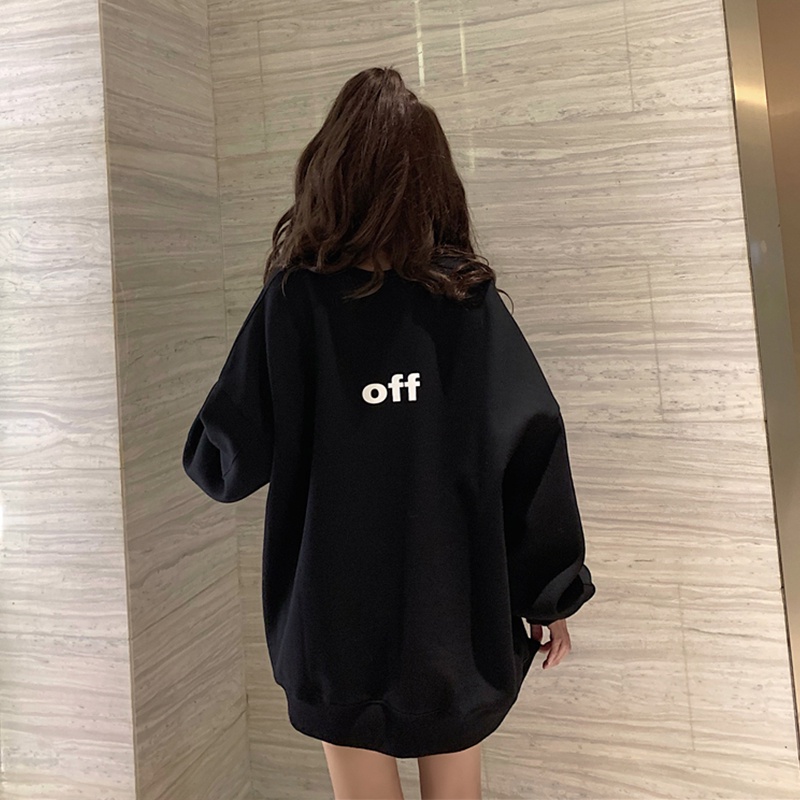 Áo sweatshirt dáng rộng in họa tiết phong cách mùa xuân thu kiểu Hàn Quốc trẻ trung