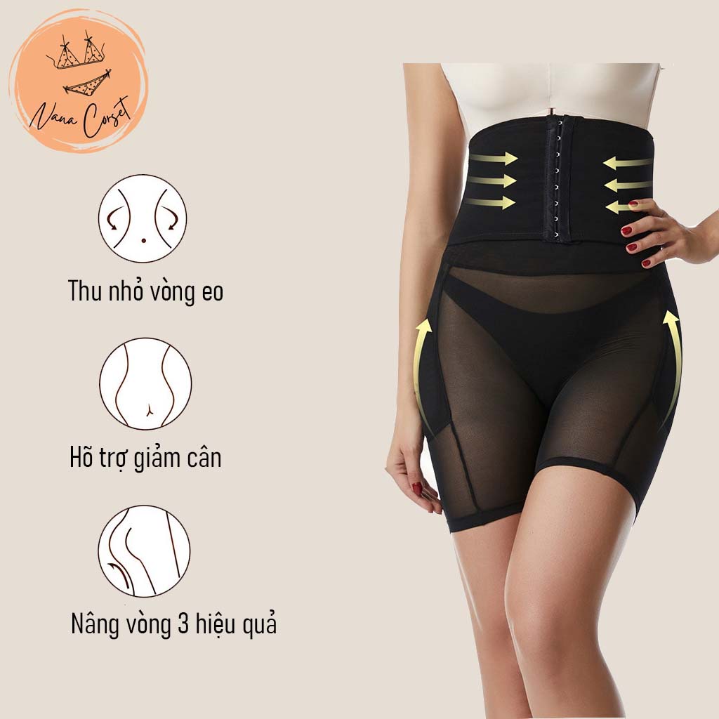 Quần Độn Mông Hông Quần Gen Bụng ENHANCE Cao Cấp 3IN1
