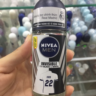 Lăn khử mùi NIVEA MEN INVISIBLE BLACK & WHITE 50ml