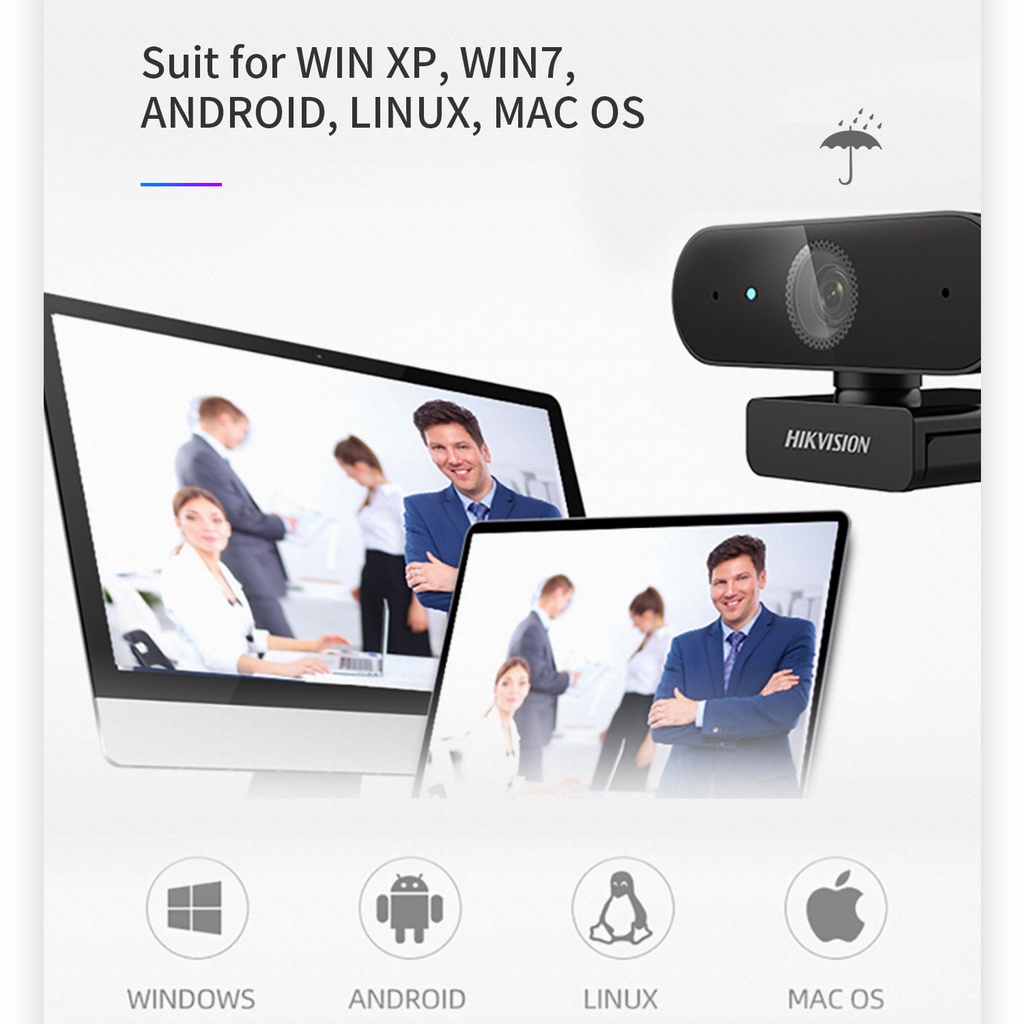 Webcam Hikvision 720P / 1080P / 2K HD Chống Ồn Có Micro Và Phụ Kiện