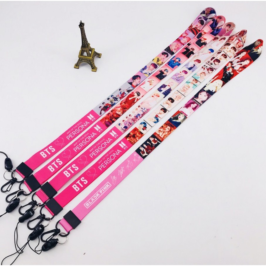 (MẪU MỚI) Nametag, strap dài 40cm GOT7, EXO, BTS, WANNA ONE, BLACKPINK, TWICE, IKON, X1