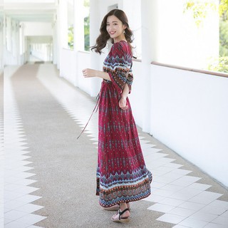 Maxi họa tiết thổ cẩm