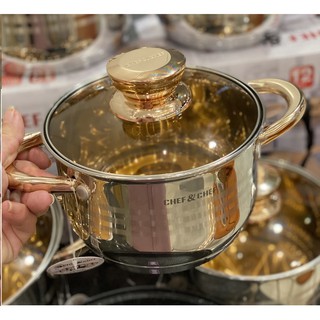 BỘ NỒI 6 MÓN VUNG KÍNH CHEF & CHEF [ENGELBERG ĐỔI TÊN THÀNH CHEF & CHEF]