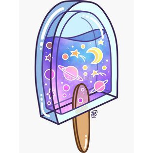 Sticker cute GALAXY nhiều hình để dán máy tính, laptop, sách vở.....(mua 2 tấm tặng 5 hình bất kì)