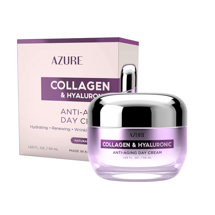 AZURE Collagen & Hyaluronic Anti Aging Day Cream - Dưỡng ẩm, tái tạo và săn chắc da | Giảm nếp nhăn, nếp nhăn và nếp nhă