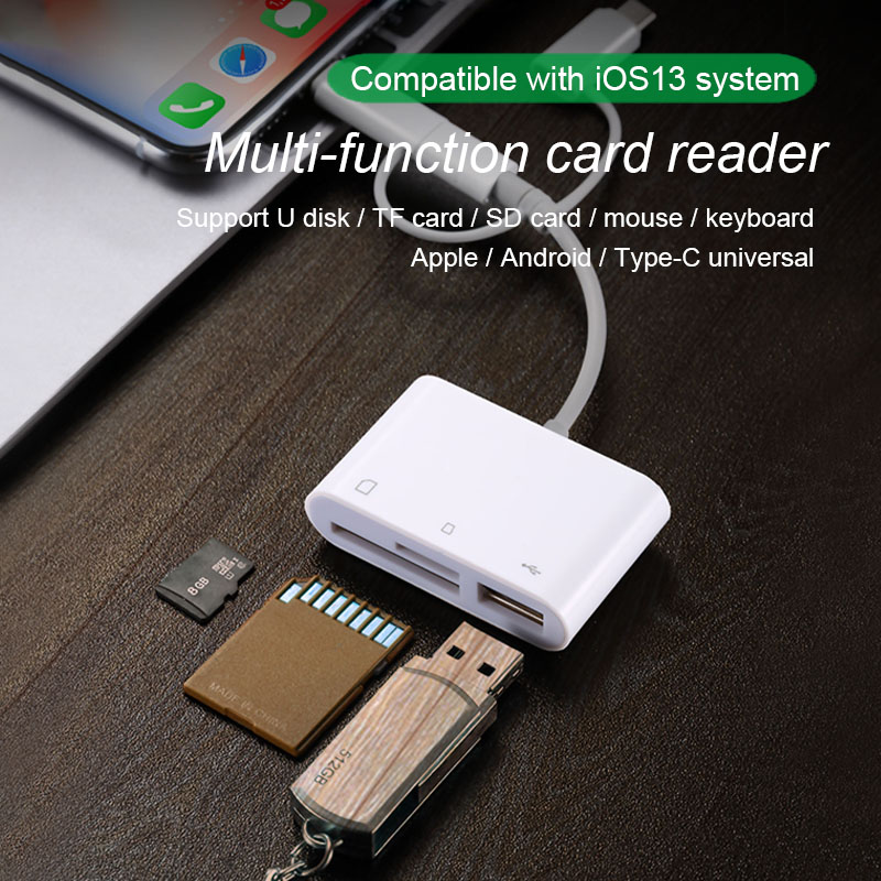 Đầu Đọc Thẻ Nhớ / Usb 3.0 / Otg / Type C / Tf Đa Năng Cho Iphone 12 / Air 3 | BigBuy360 - bigbuy360.vn