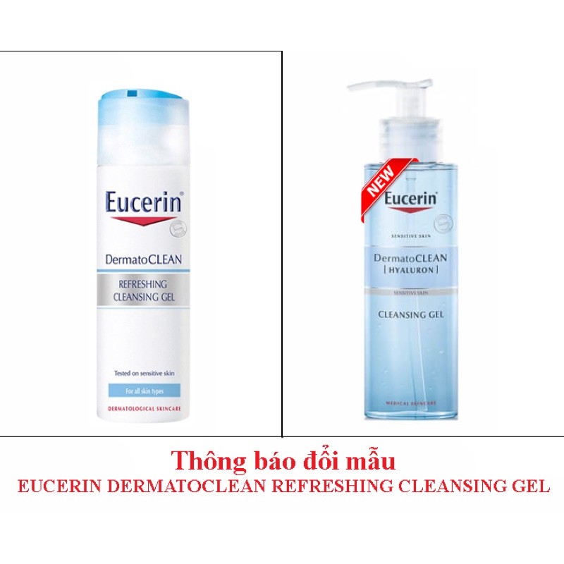 Sữa rửa mặt dạng gel dành cho da nhạy cảm Eucerin DermatoCLEAN Hyaluron Cleansing Gel 200ml - 63993