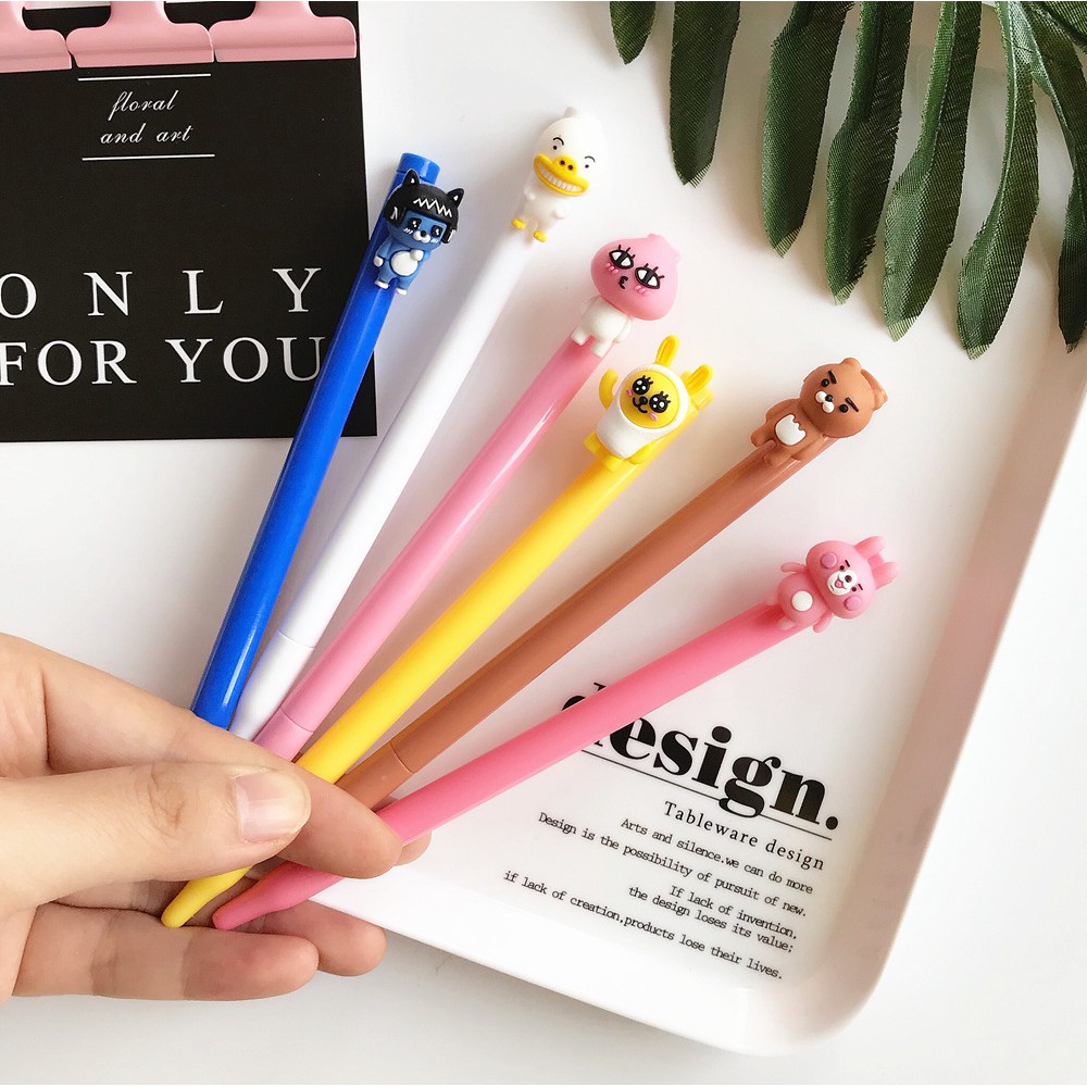 Bút dễ thương Gấu Thỏ Vịt Đào Mèo hàn quốc bút viết bi gel đi học đồ dùng học tập cute xinh xắn
