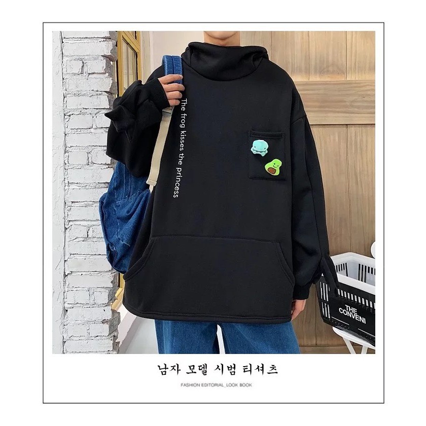 Áo hoodie con ếch vải bông dày mua đông - AT0051