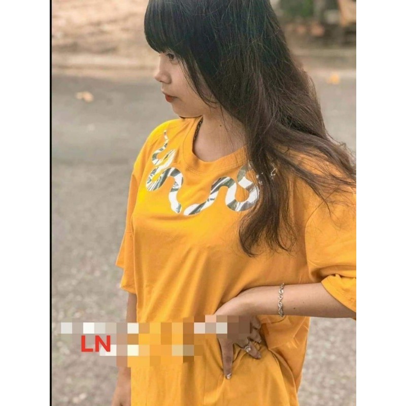 Áo phông 2 rắn vòng cổ ánh gương DA32