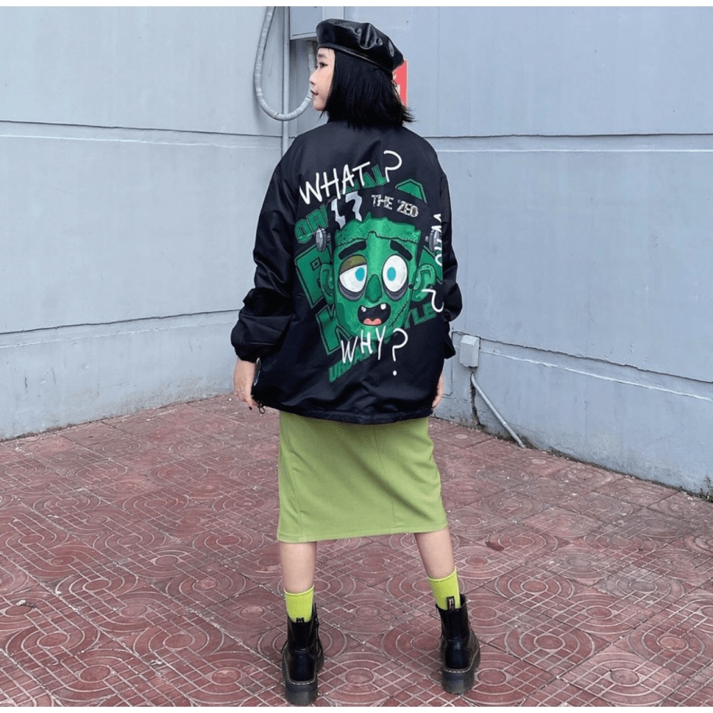 Áo Khoác Dù Nam Nữ IN Hình Mặt Quỷ 2 Lớp Dày Dặn Siêu Hot TP [NewUnisex]