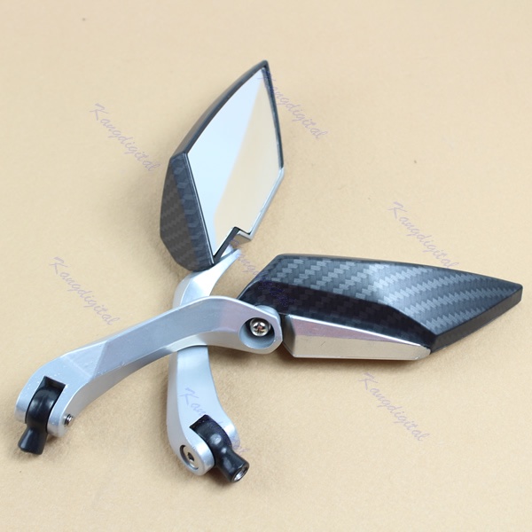 Gương Chiếu Hậu Màu Đen 8mm 10mm Chuyên Dụng Cho Xe Mô Tô