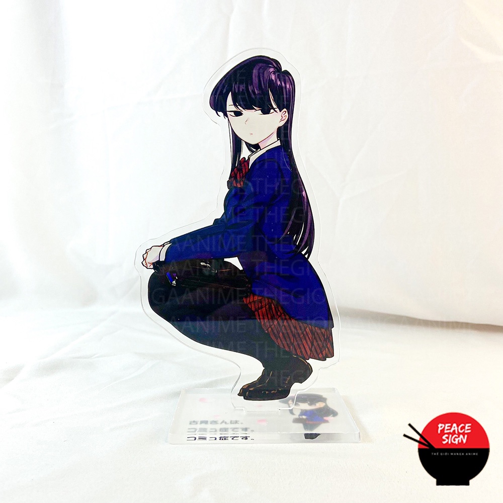 Mô hình KOMI Can't Communicate NỮ THẦN SỢ GIAO TIẾP standee acrylic anime mica chibi trang trí