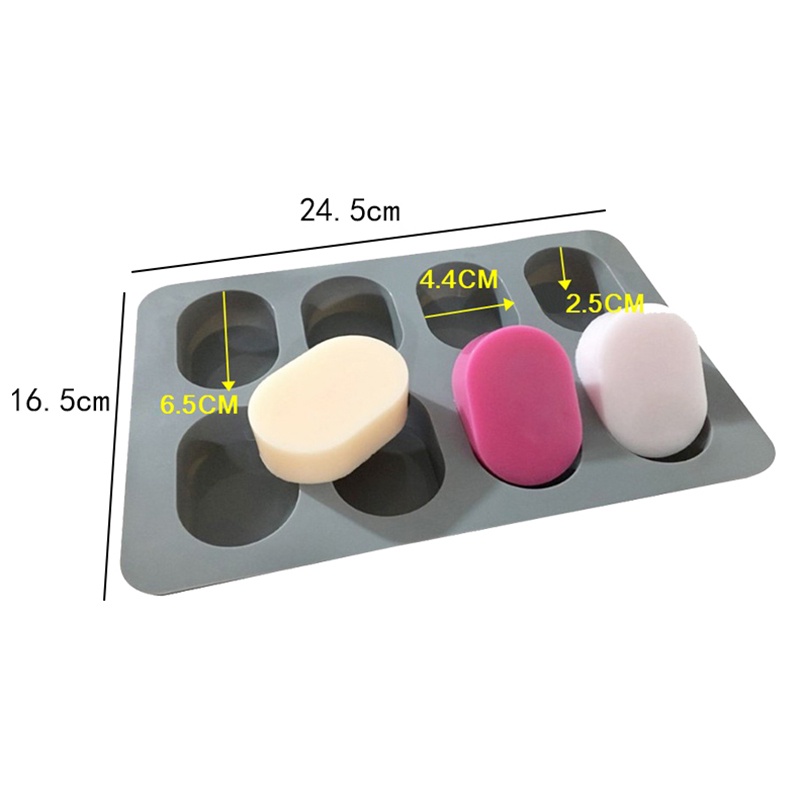 Khay Nướng Bánh Xà Phòng 8 Ô Bằng Silicone