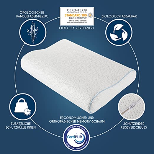 Gối Dreamzie Foam Pillow, gối chống thoái hóa đốt sống cổ