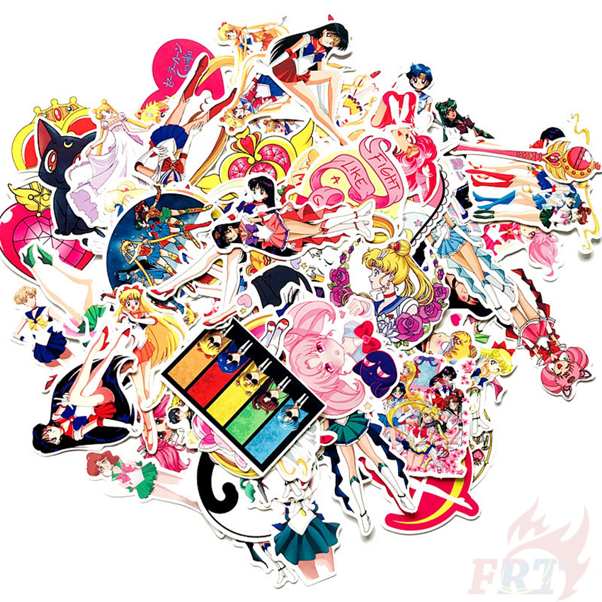 ❉ Sailor Moon - Anime Stickers ❉ 75Pcs/Set Tsukino Usagi DIY Fashion Luggage Laptop Skateboard Decals Doodle Stickers