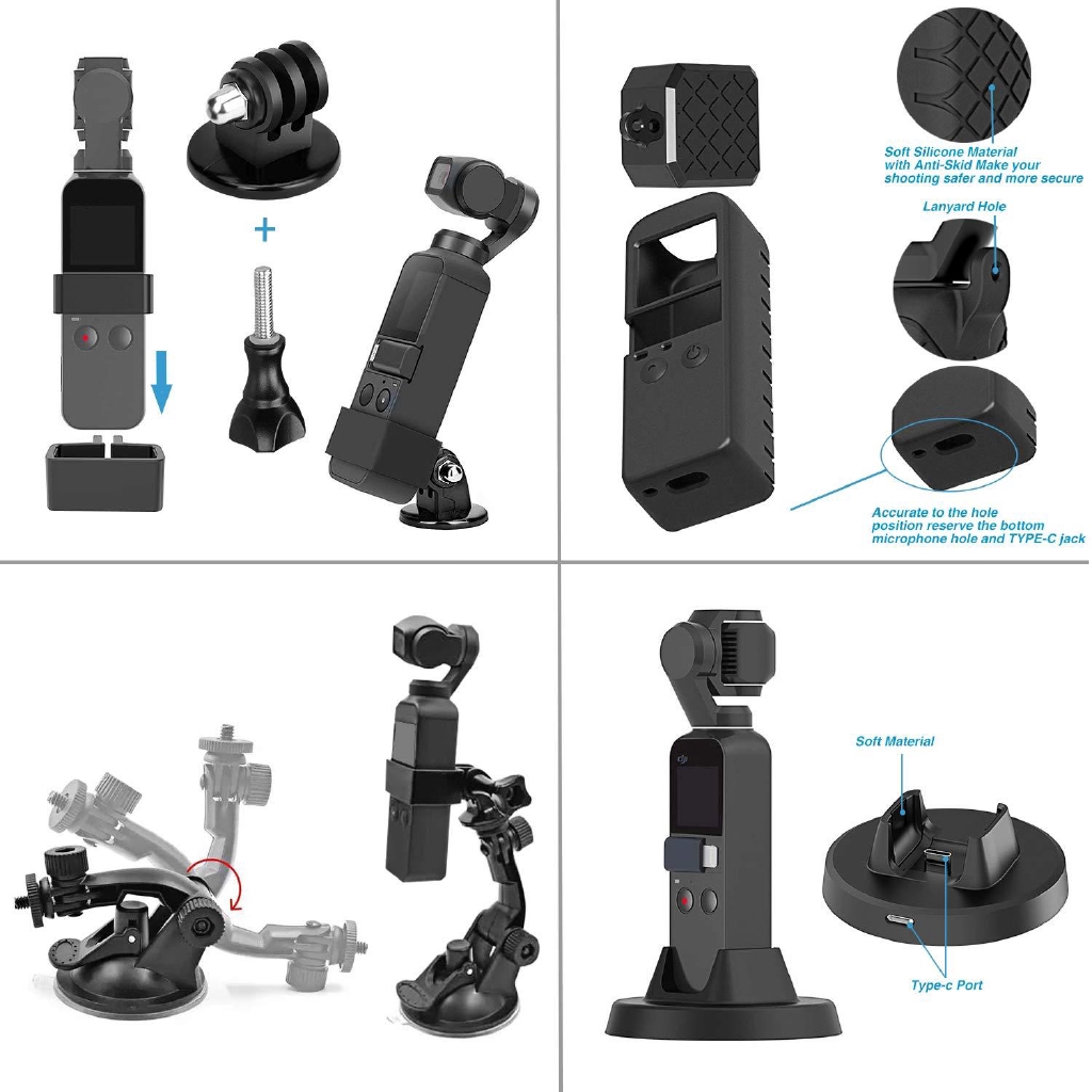 For OSMO POCKET 1Bộ phụ kiện chuyên dụng cho máy quay phim DJI OSMO Pocket