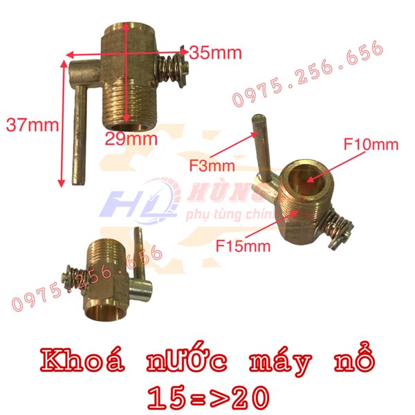 Khóa Nước máy nổ 15=&gt;20 phụ tùng máy nổ phụ tùng máy nông nghiệp phụ tùng Hùng Lỳ