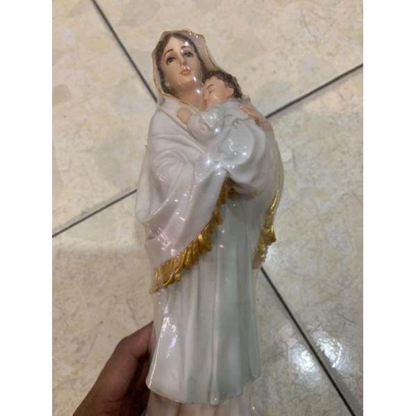 Tượng công giáo - Tượng Đức Mẹ Bồng Chúa  25cm