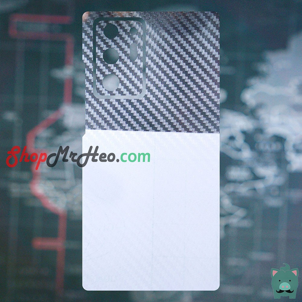 Skin Dán Mặt Sau Lưng Vân 3D Samsung Galaxy Note 20 - Note 20 Ultra - Carbon, Hình hộp, Nhám, Vân Da