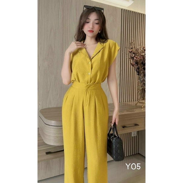 (FREE SHIP) MẪU HOT SÉT COTTON LẠNH DÁNG DÀI ÁO KIỂU SƠ MI NỮ PHỐI QUẦN SUÔNG TÔN DÁNG CHE KHUYẾT ĐIỂM SIÊU HOT DX