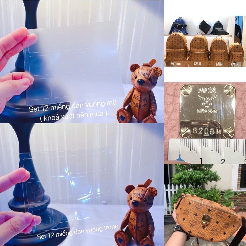 Set 12 miếng dán logo MCM
