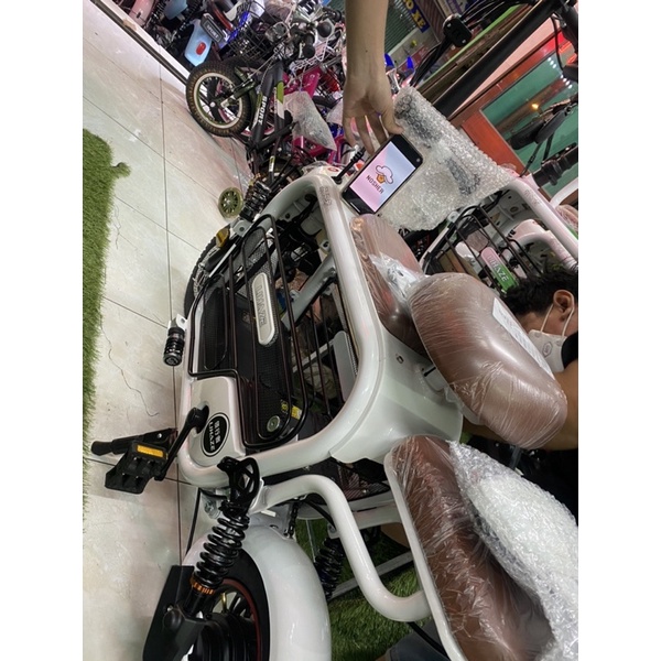 Xe đạp điện mini Burke 2022 pin 15A Bảo hành chính hãng 3 năm, xe 3 ghế
