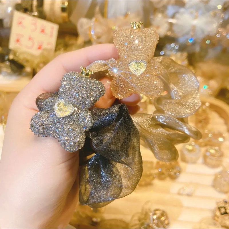 Dây Buộc Tóc Co Giãn Hình Vương Miện Đính Đá Sang Trọng 2022