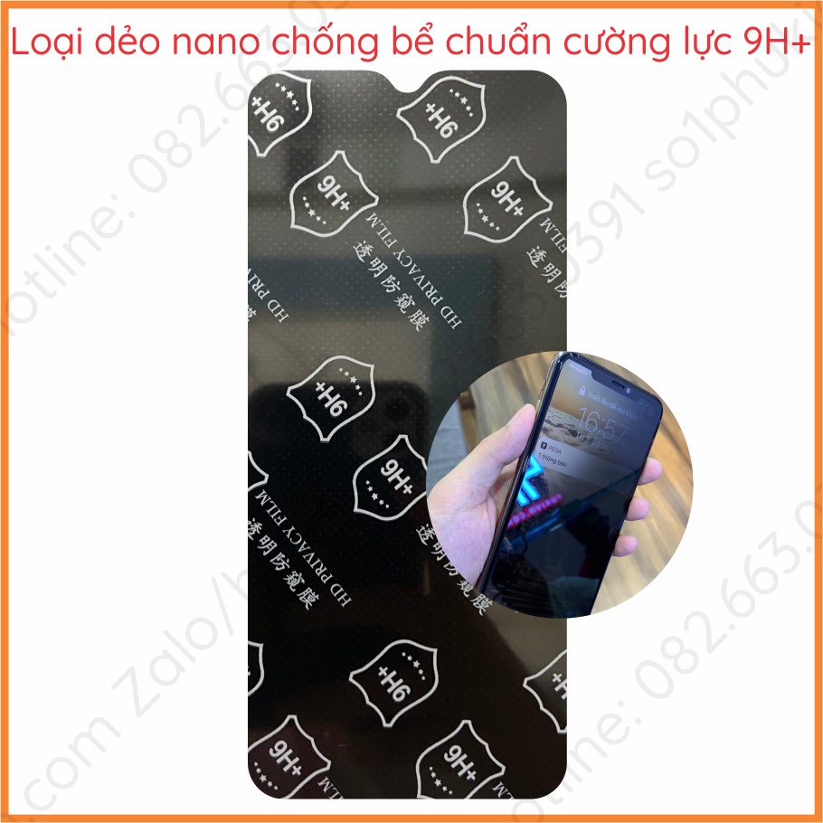 Dán cường lực chống nhìn trộm Nokia C21+ (c21 plus) nano &amp; ppf (tự phục hồi vết thương)