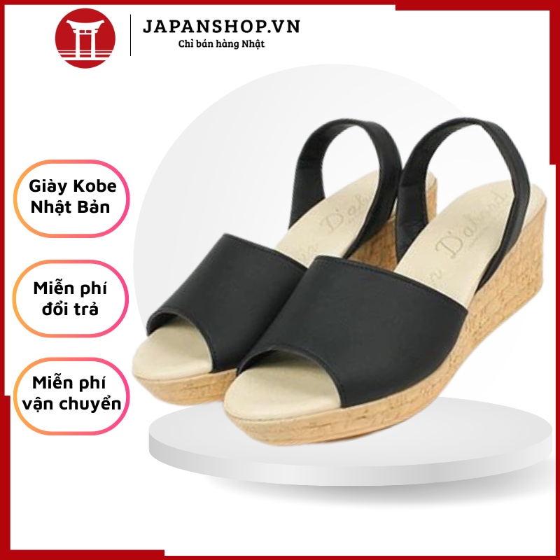 Dép sandal nữ đế xuồng Partir D'abord 92081 siêu nhẹ, đế chống trượt cao 5.5cm made in Japan Nhật Bản
