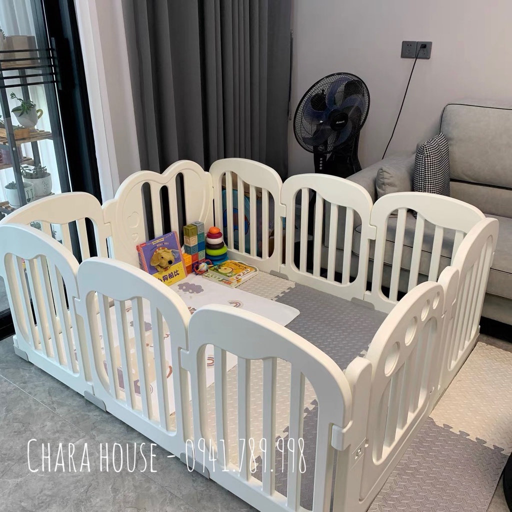 Quây nhựa Baby Heart cao cấp,tiện lợi và chắc chắn-Màu Trắng