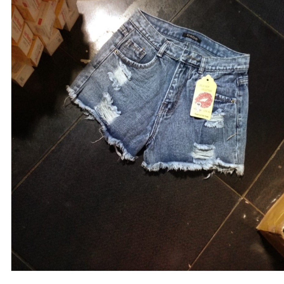 quần short jean nữ 4 Ô VUÔNG cao cấp 8042m