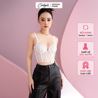 Áo bralette Chillgals ren mỏng sexy có gọng nâng đẩy ngực A-015TR